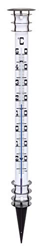 TFA Dostmann Jumbo analoges Gartenthermometer, 12.2002, mit Erdspieß, schwarz, L 136 x B 136 x H 1150 mm